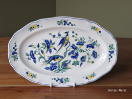 Villeroy en Boch Phoenix blau ovale schaal 32 cm