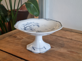 Petrus Regout Marines donkerblauw tazza op hoge voet 23,5 cm (hoekig model, ster)