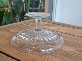 Glas Vintage Tazza op lage voet 21,5 cm