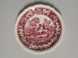 Engels Copeland Spode's Tower rood ontbijtbord 19,5 cm