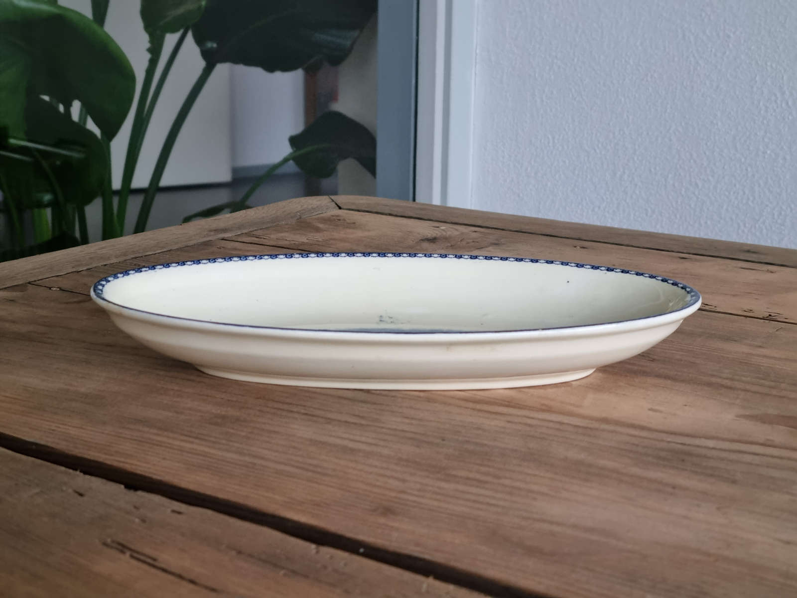 Landschap Blauw Societe Ceramique blauw ovaal schaaltje 25,5 cm (rond model)