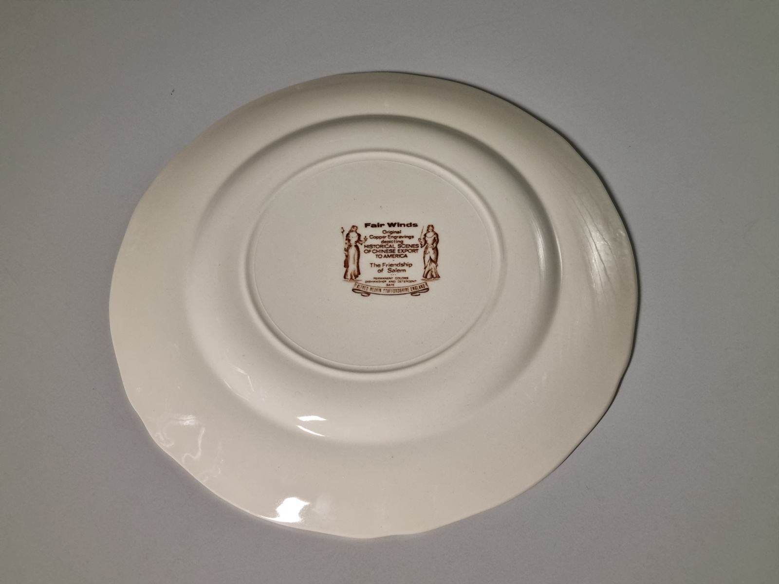 Engels bruin Alfred Meakin Fair Winds plat dinerbord 27 cm