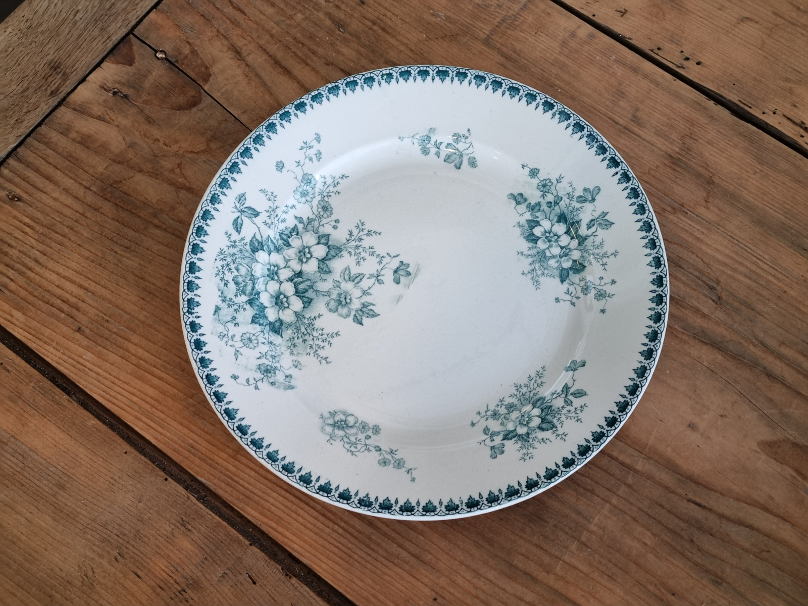 Societe Ceramique decor Anna petrol groen plat dinerbord 23,5 cm