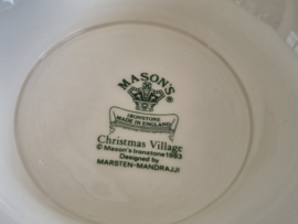 Engels Mason's Christmas Village 1983 Kerstservies Tazza op voet  23 cm