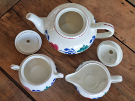 Oud Boerenbont Regout Royal Sphinx theeservies 6 personen