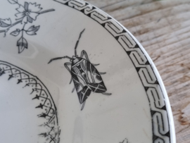 Societe Ceramique decor Papillon Serveerschaal ovaal 38,5 cm