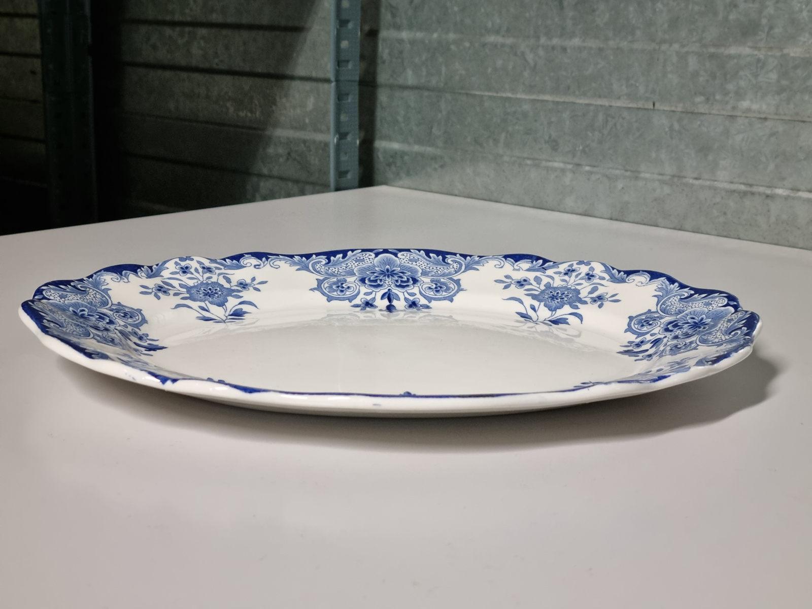 Boch BFK decor Dordrecht blauw ovale schaal 33,5 cm