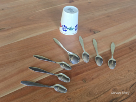 Boerenbont Boch set 6x lepeltje, 1x suikerlepel in lepelvaasje