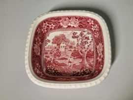 Villeroy en Boch Rusticana rood hoge vierkante schaal 21 cm