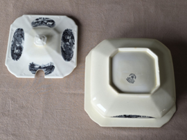 Landschap Zwart Societe Ceramique Soepterrine (hoekig model)