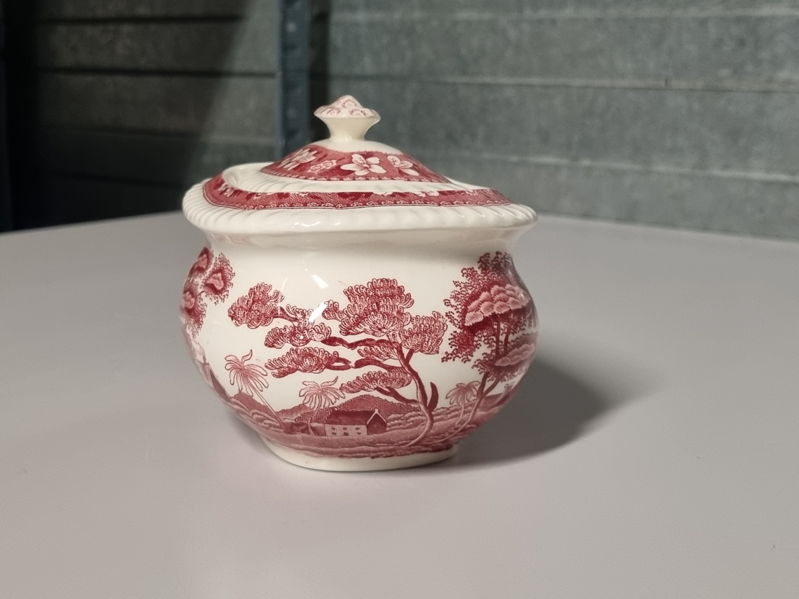 Engels Copeland Spode's Tower rood Roomstel (robuust model)