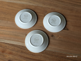 Wedgwood Moss Rose set 3x serveerbordje, theezakjeslegger 8 cm