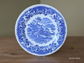 Engels blauw Woods Burslem England Seaforth dinerbord 25 cm
