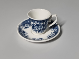 Villeroy en Boch Balmoral blauw Espresso Kop en Schotel