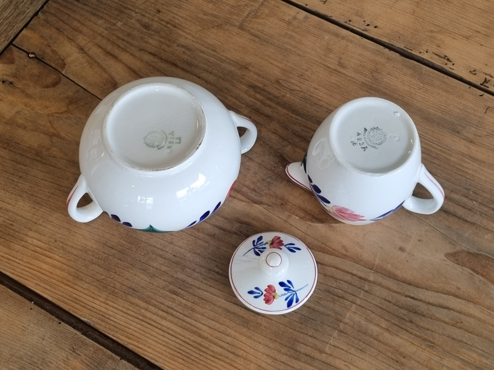 Oud Boerenbont Societe Ceramique 483a Roomstel nr. 3 (het gewone model)