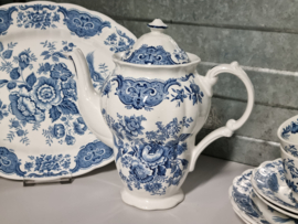 Engels Ridgway Windsor blauw Ontbijtservies 8-pers.