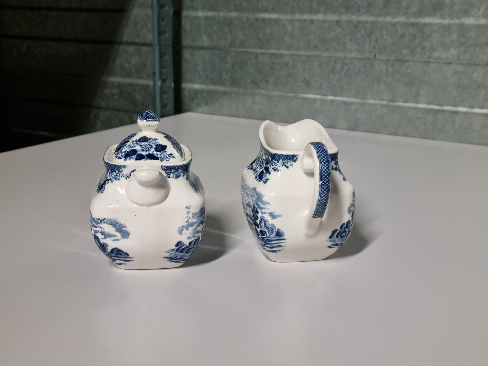 Engels blauw Enoch Wedgwood Lochs of Scotland Roomstelletje