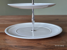 Wedgwood Edme Etagere (bijzondere borden) 2-laags zilverkleurig