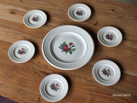 Wedgwood Moss Rose gebakstel 6 personen