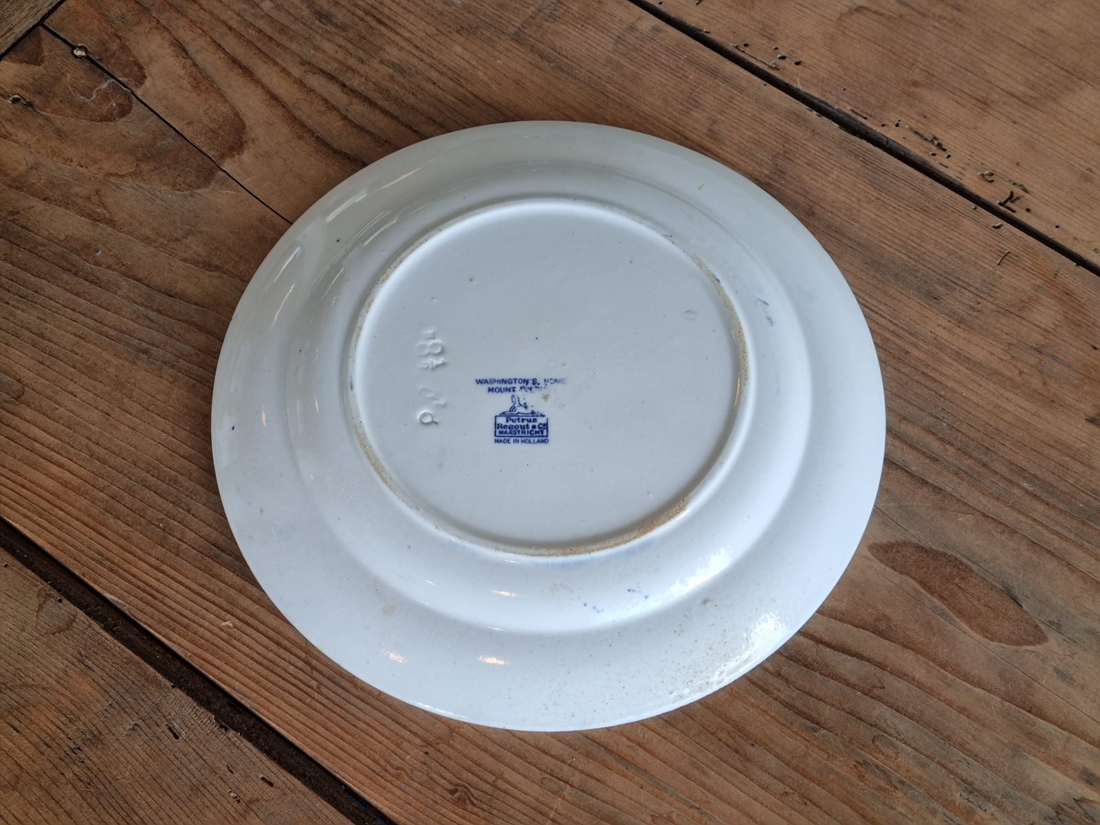 Petrus Regout decor Washington's Home Bord 24 cm
