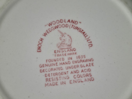 Engels rood Enoch Wedgwood Woodland serviesset 21-delig
