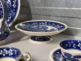 Engels Copeland Spode's Tower  blauw Koffie Thee servies 6-pers