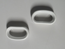 Engels blauw set 2x vintage servetringen