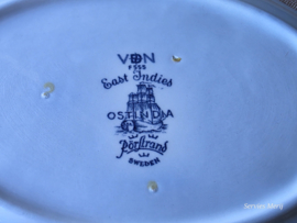 Rorstrand Ostindia East Indies hoge ovale schaal 23 cm (Aardewerk)