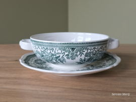 Villeroy en Boch Fasan groen Soepkom met schotel