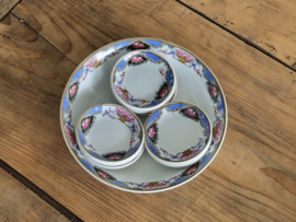 Societe Ceramique Serveersetje dubbel roosje 9-persoons