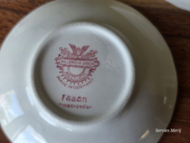 Villeroy en Boch Fasan rood set 3x Theezakjeslegger 7,5 cm