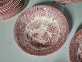 Engels rood English Ironstone Tableware EIT serviesset 12 personen (kasteel)