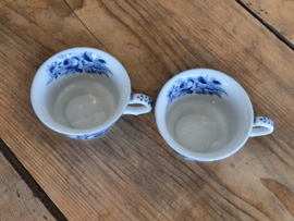 Vintage Blue Rose set 2x Kopje