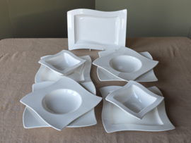 Villeroy en Boch decor New Wave dinerset 2 personen