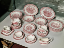 Engels rood Jachtservies Myott's Country Life Eetservies 8-pers