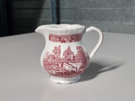 Engels rood Wedgwood Adams English Scenic schenkkannetje 0,15 liter (recht randje)