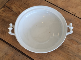 Verkocht = Petrus Regout Marines donkerblauw onderkant dekschaal terrine 23,5 cm (rond model)