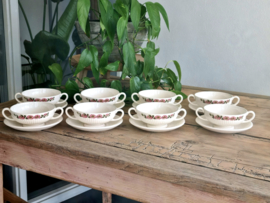 Wedgwood Briar Rose set 8x Soepkom met schotel