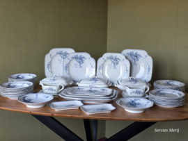 Meibloem Petrus Regout Compleet Eetservies 16 persoons (hoekig model)