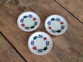 Boerenbont Boch set van 3x Serveerbordje Theezakjeslegger 11 cm