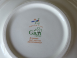 Frans GIEN decor Oiseaux de Paradis set 6x Soepkom met schotel
