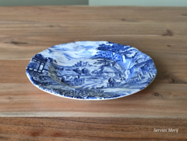 Engels blauw Enoch Wedgwood Old English Village Ontbijtbordje 20 cm