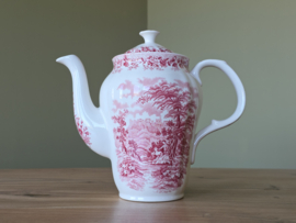 Engels rood Meakin Romance koffiepot 18 cm