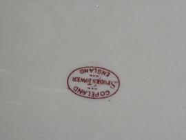 Engels Copeland Spode's Tower rood grote rechthoekige schaal 38 cm