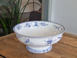 Potiche blauw Societe Ceramique schaal op voet 27,5 cm