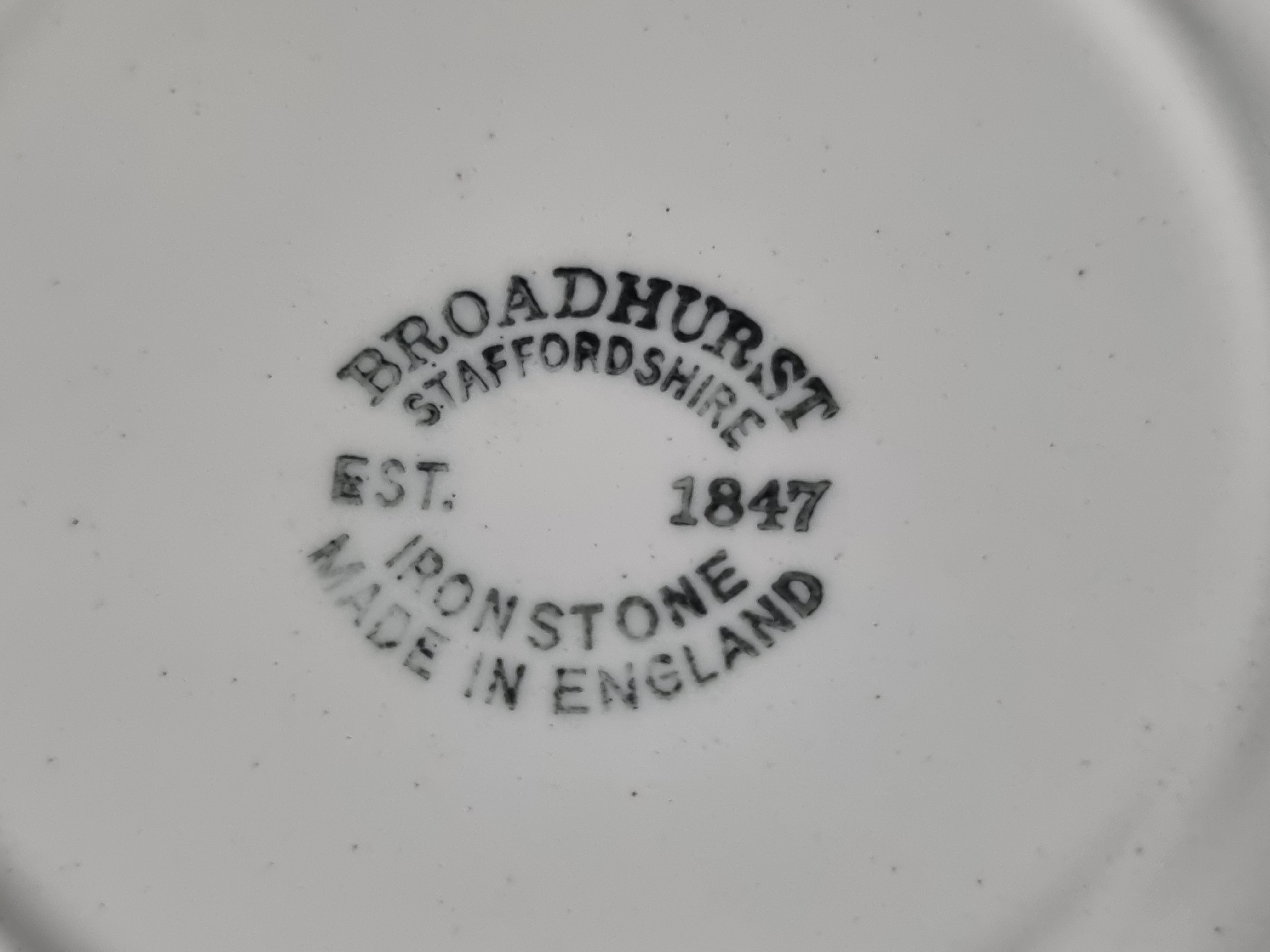 Engels rood Broadhurst The Constable Series schaal of bord 20 cm