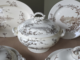 Boch Frères Cotage Terre de Fer bruin compleet servies min. 10 personen