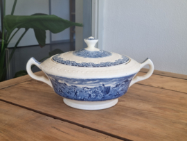 Boerenhoeve blauw Societe Ceramique Dekschaal - Terrine