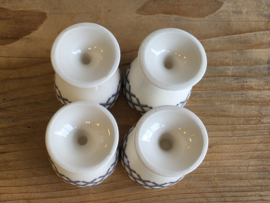 Royal Boch Belgium decor Old Dutch set 4x Eierdopje