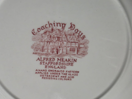 Engels rood Meakin Coaching Days ontbijtbord 20 cm